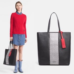 Calvin Klein Large Leather Tote Bag
